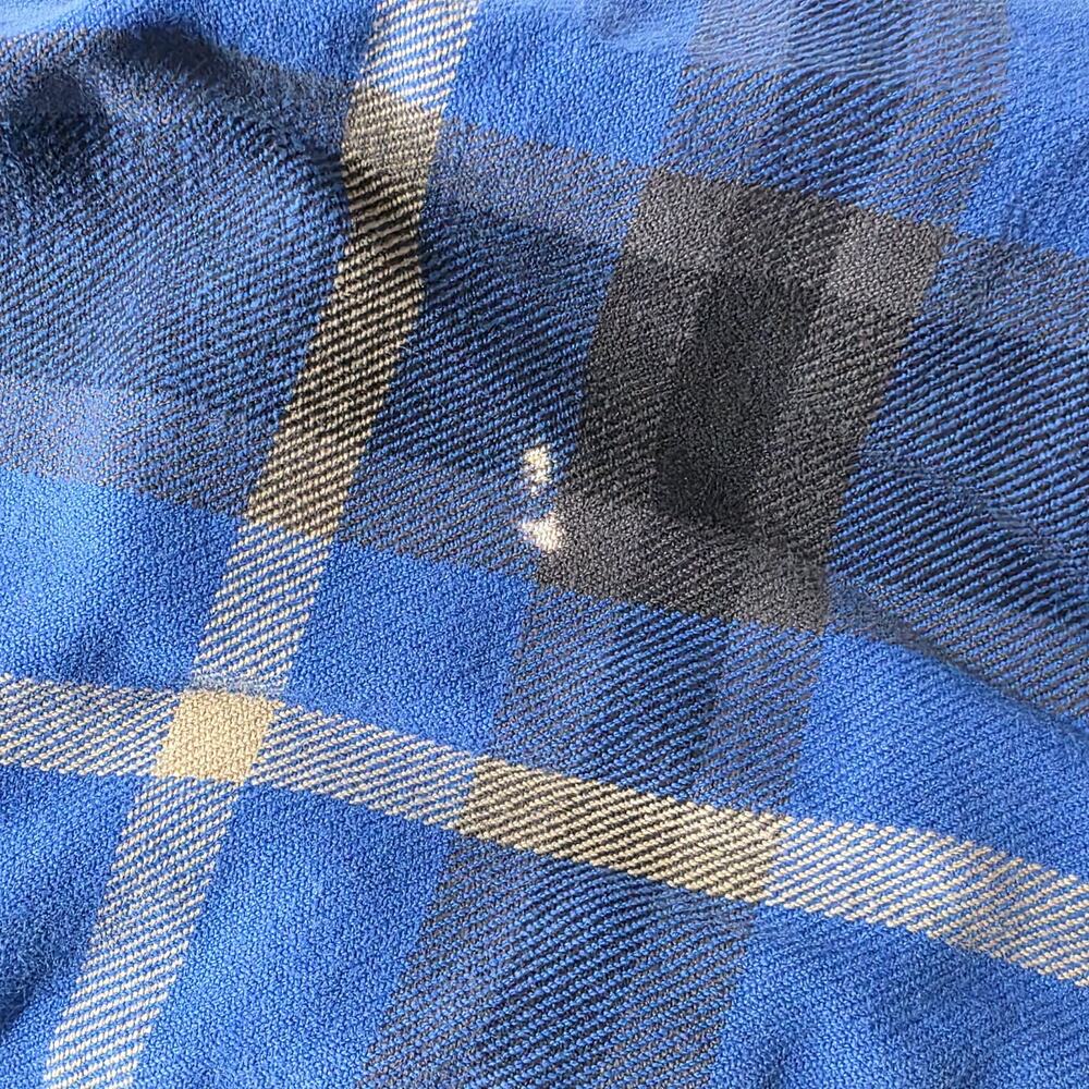 Nike 6.0 Plaid Flannel Shirt Mens Medium Blue Thrashed Grunge Skate - Picture 6 of 12